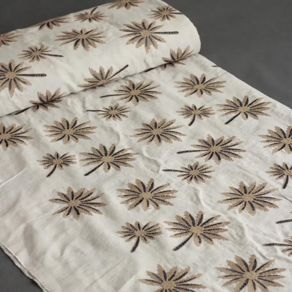 خرید اینترنتی قیمت پارچه لینن قیطون دوزی