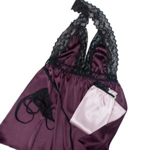 خرید اینترنتی ست لباس خواب ساتن کد 0320 ماهی