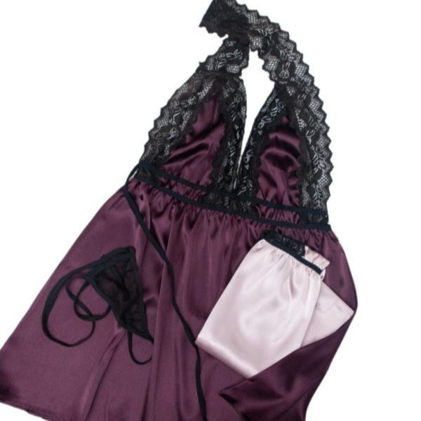 ست لباس خواب ساتن کد 0320 ماهی