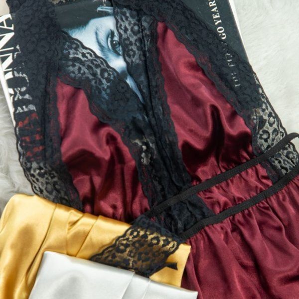 ست لباس خواب ساتن کد 0320 ماهی