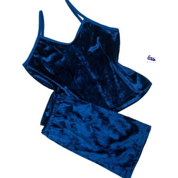 ست نیم تنه و شورتک مخمل کد 01992 ماهی