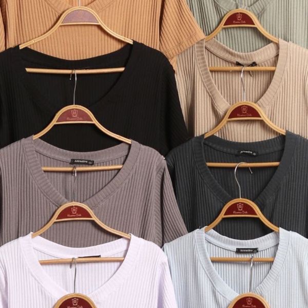 تیشرت کبریتی زنانه یقه هفت