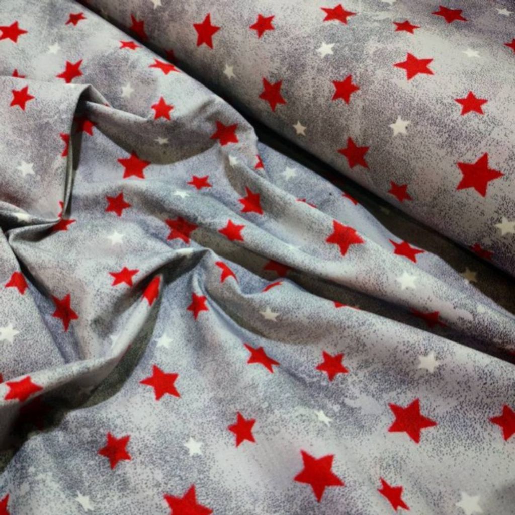 قیمت پارچه ملحفه مدل پتینه طرح ستاره قرمز  عرض 2 متر