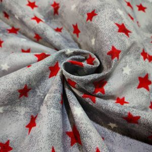 پارچه ملحفه مدل پتینه طرح ستاره قرمز  عرض 2 متر