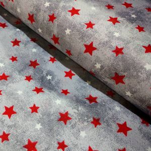 خرید آنلاین پارچه ملحفه مدل پتینه طرح ستاره قرمز  عرض 2 متر