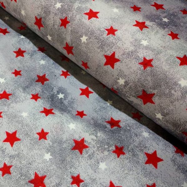 پارچه ملحفه مدل پتینه طرح ستاره قرمز  عرض 2 متر