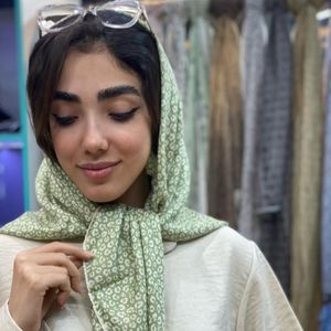 خرید اینترنتی روسری نخی زنانه قواره صد شیک طرحدار