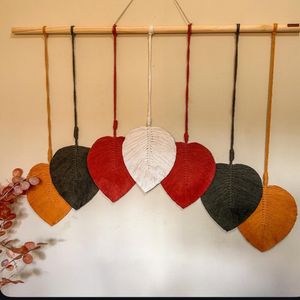 دیوارکوب برگ مکرومه بافی طرح مروا