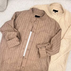 خرید انلاین شومیز لینن یقه دیپلمات