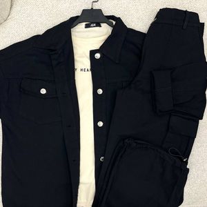 قیمت ارزان ست دو تیک شومیز و شلوار کتان