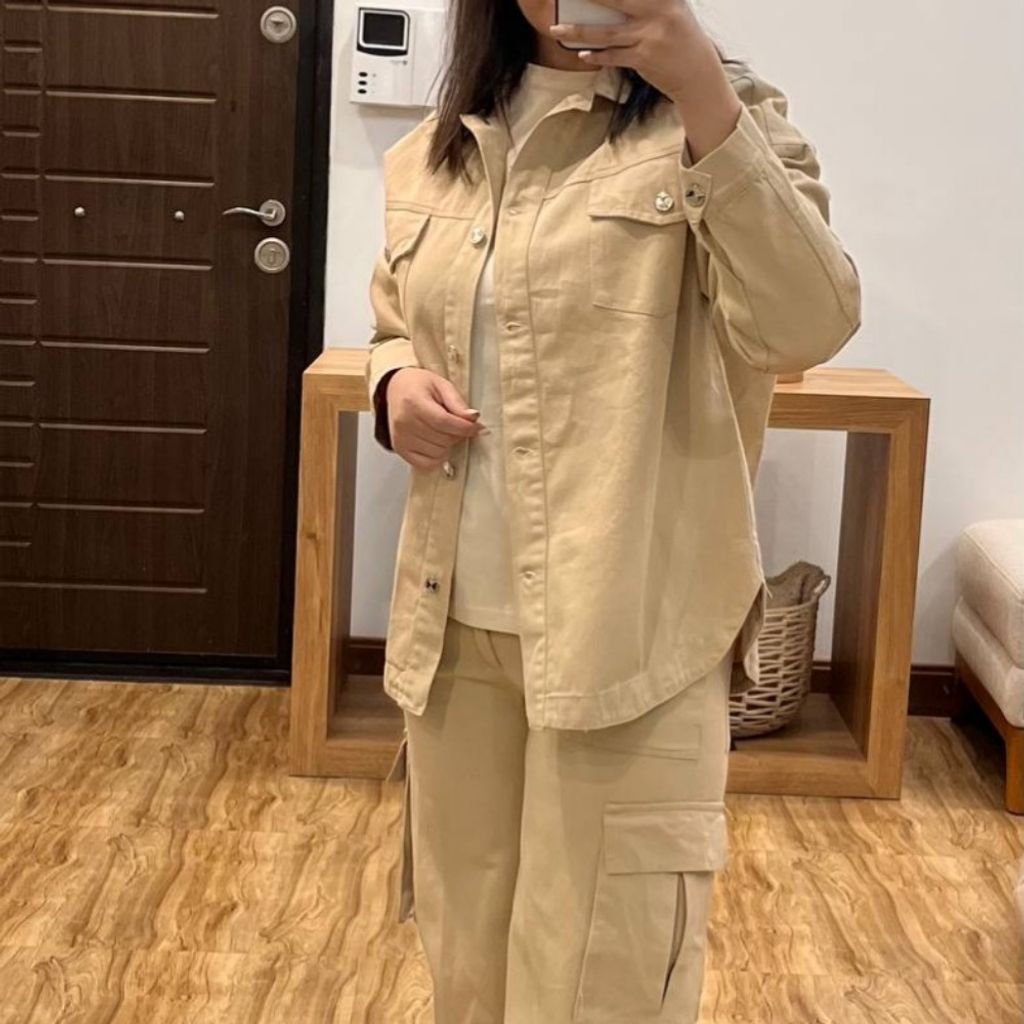 خرید اینترنتی ست دو تیک شومیز و شلوار کتان