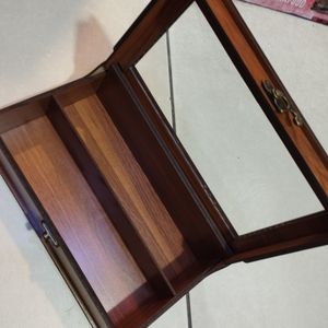 خرید انلاین جا کاردی چوبی طرح قفل دار