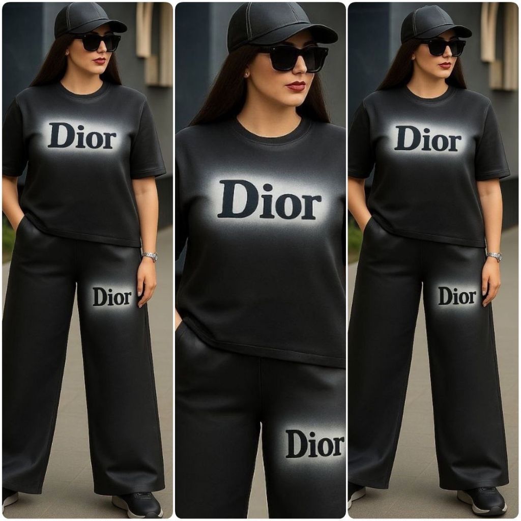 خرید انلاین تیشرت و شلوار زنانه طرح دیور