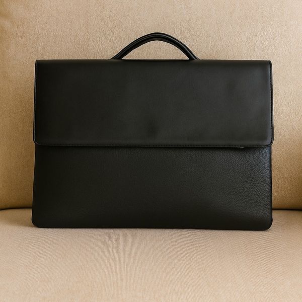کیف اداری تمام چرم گاوی مدل ایتالیایی (پرادا)