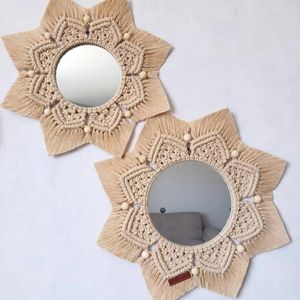 ست دو عددی اینه مکرومه طرح شایلی