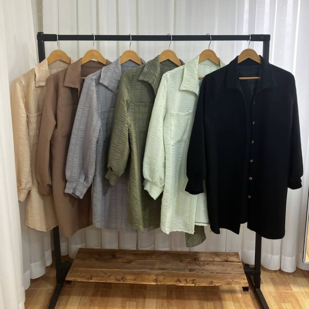 خرید اینترنتی مانتو پیراهنی تک جیب کوک