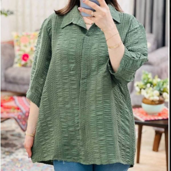 مانتو پیراهنی تک جیب کوک