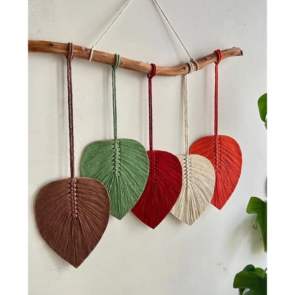 دیوارکوب ارسال رایگان مکرومه بافی طرح برگ