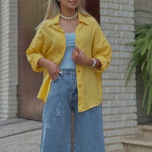 خرید آنلاین شومیز تابستانه خردلی