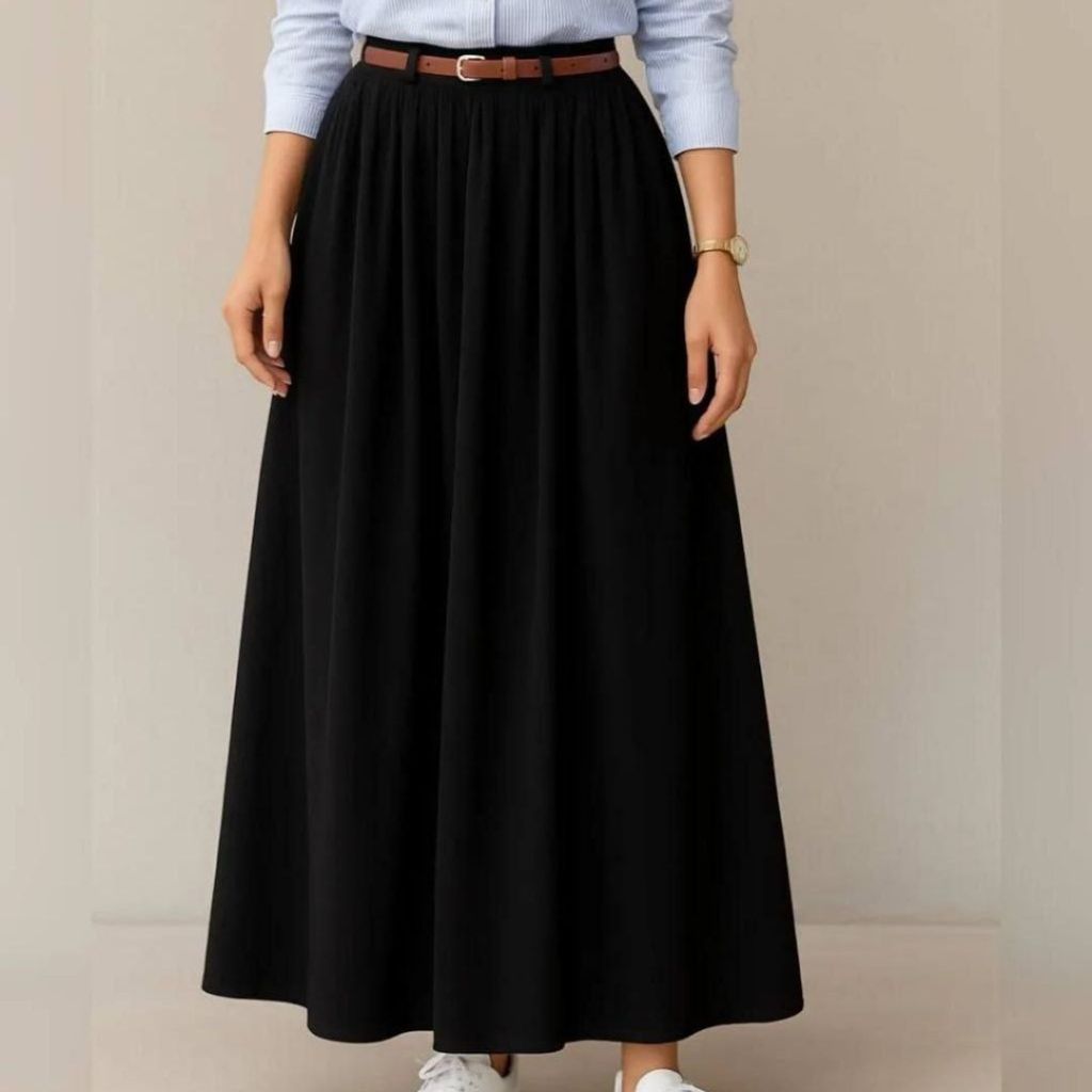 قیمت ارزان دامن لنین مهلا بدون کمربند