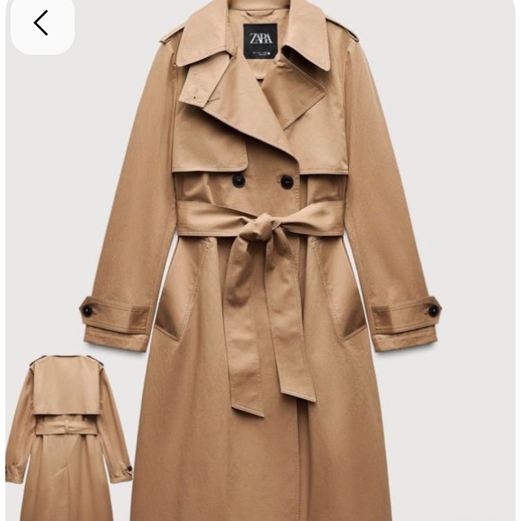 مشخصات بارانی کتان زارا