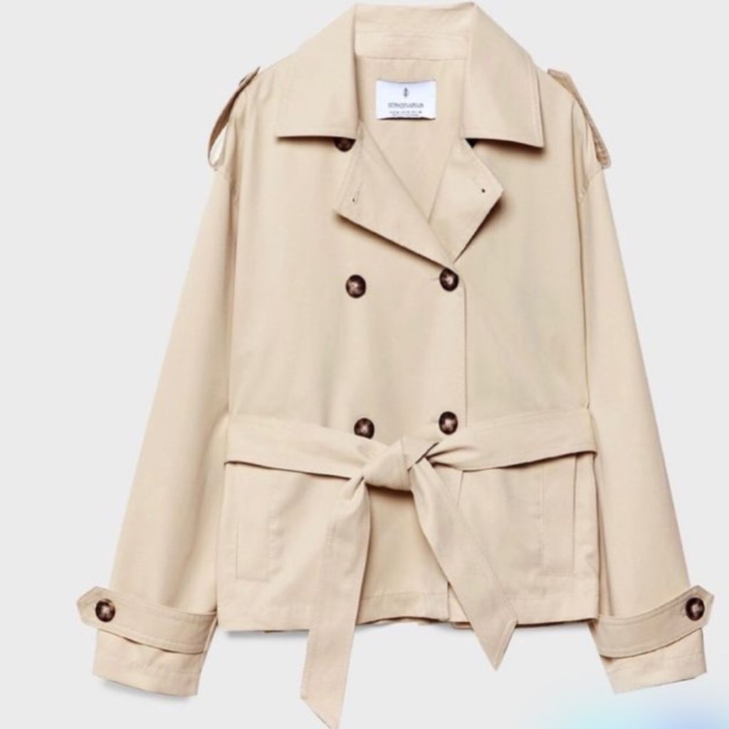 خرید آنلاین ترنچ کت کتان زنانه مدل بارانی