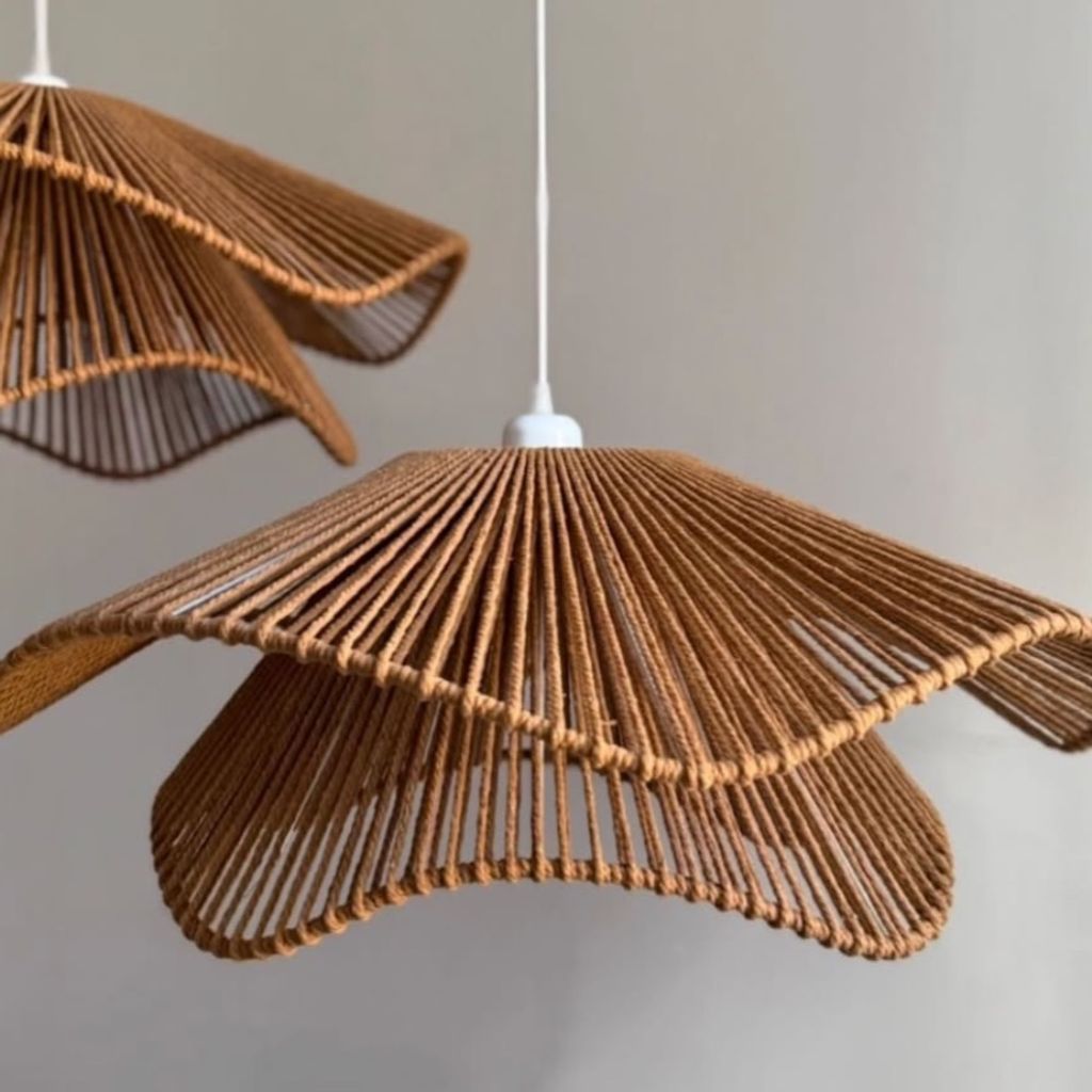 قیمت لوستر مکرومه بافی مدل خورشید