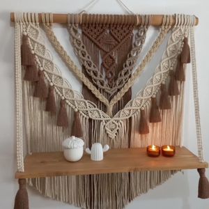 شلف دیواری پر کاربرد مکرومه بافی