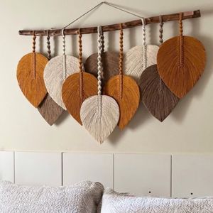 دیوار کوب برگ مکرومه بافی