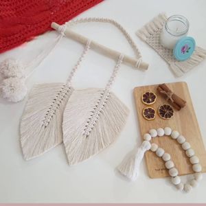 ست تسبیح و دیوار کوب مینی مکرومه بافی