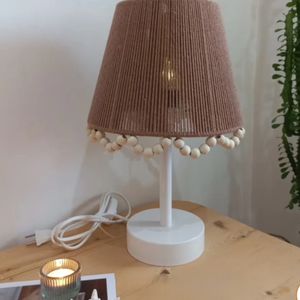 آباژور مکرومه بافی مهره چوبی