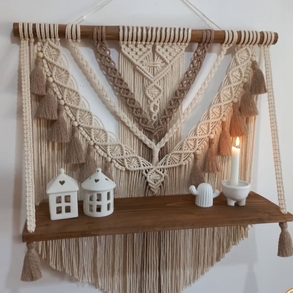 قیمت شلف دیواری مکرومه بافی