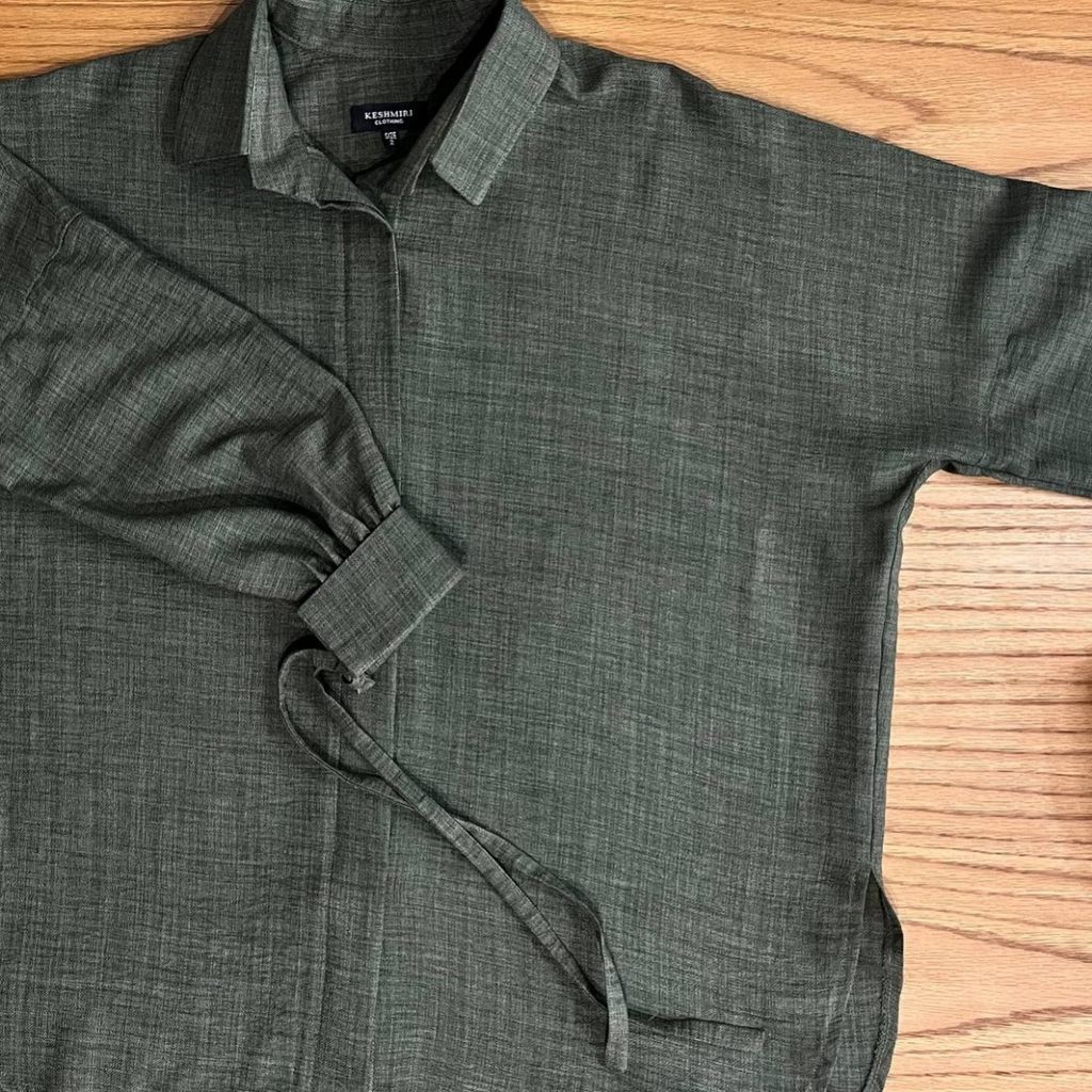 قیمت ارزان شومیز مانتویی جودون (قواره دار) فری سایز مانتو