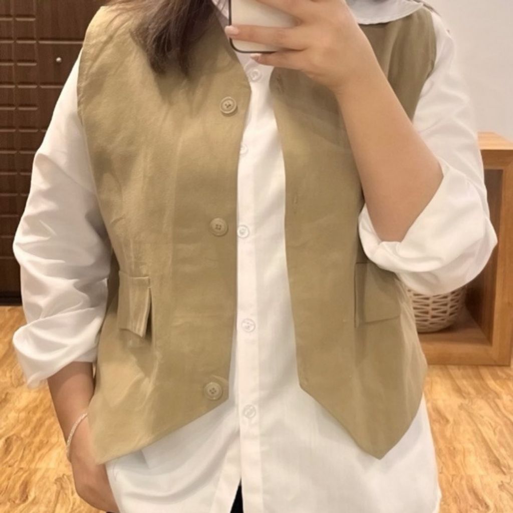 قیمت ارزان شومیز و جلیقه لینن ست دو تیکه شومیز و رویه