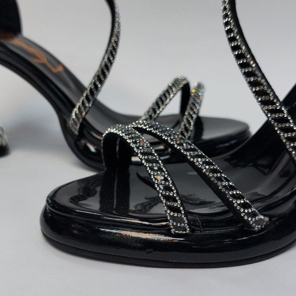 کفش مجلسی زنانه پاشنه نگینی الماسی YSL