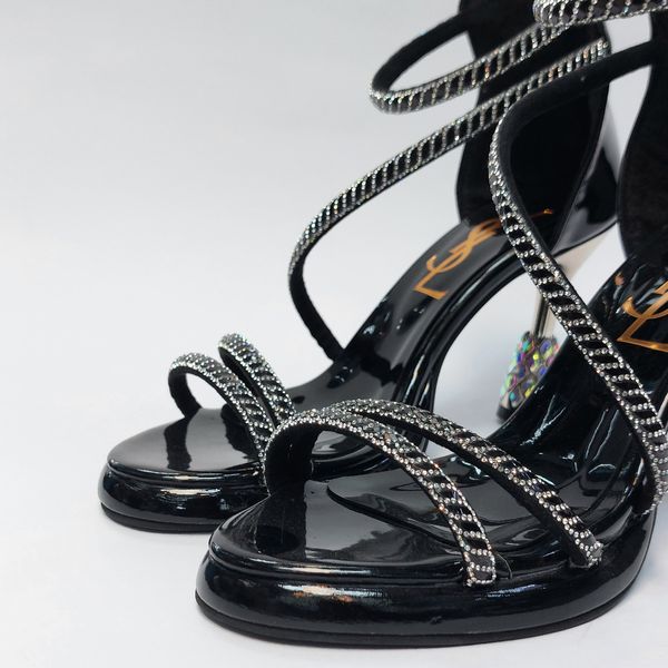 کفش مجلسی زنانه پاشنه نگینی الماسی YSL