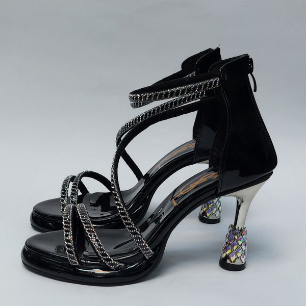 کفش مجلسی زنانه پاشنه نگینی الماسی YSL