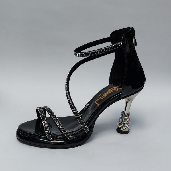 کفش مجلسی زنانه پاشنه نگینی الماسی YSL