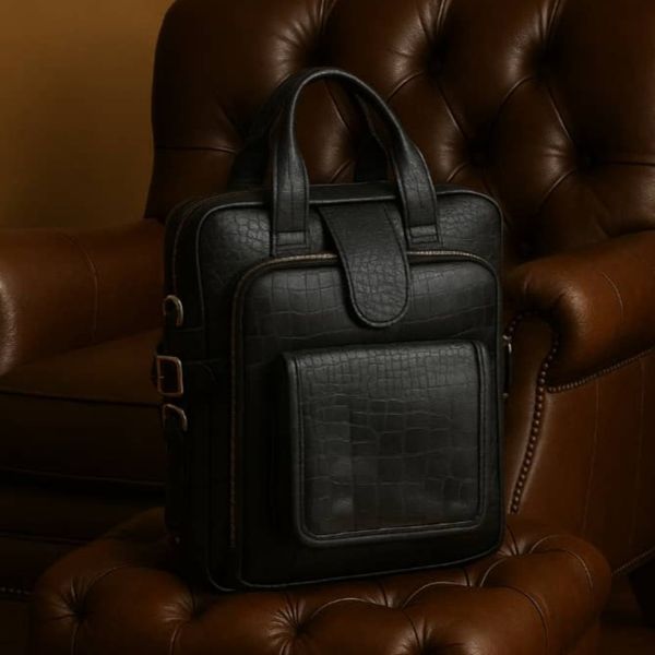 کیف اداری و دانشجویی تمام چرم گاوی