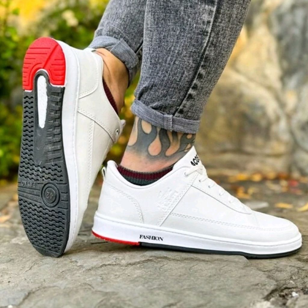 خرید آنلاین کفش مردانه چرم طرح لاگوست رنگ سفید