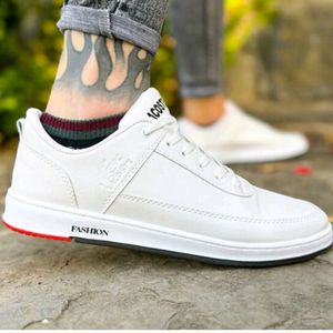 قیمت ارزان کفش مردانه چرم طرح لاگوست رنگ سفید