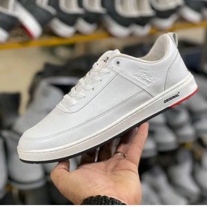 قیمت ارزان کفش مردانه چرم طرح لاگوست رنگ سفید