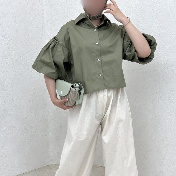 شومیز آستین دوبل چین دار بانک