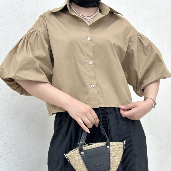 شومیز آستین دوبل چین دار بانک