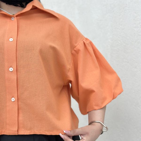 شومیز آستین دوبل چین دار بانک