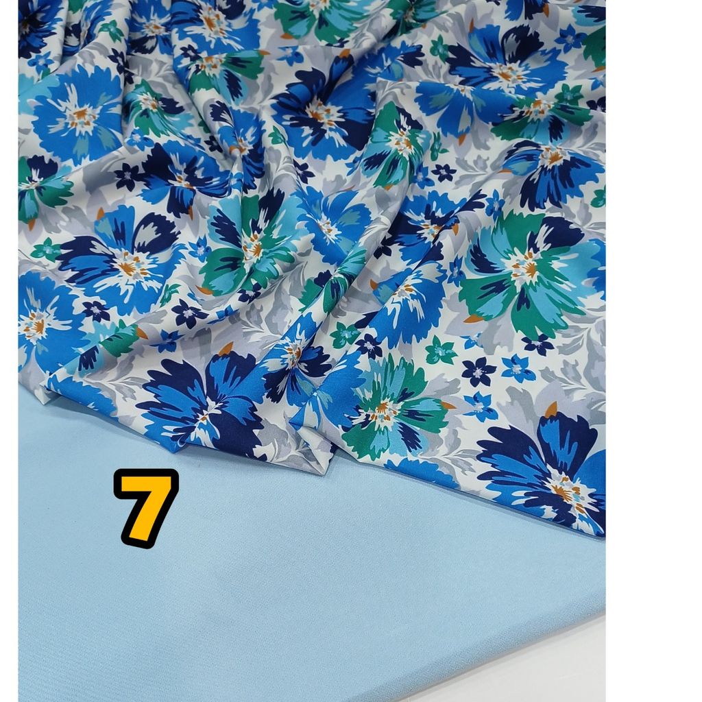 قیمت ارزان پارچه کرپ فلور درجه یک طرح های جدید 1