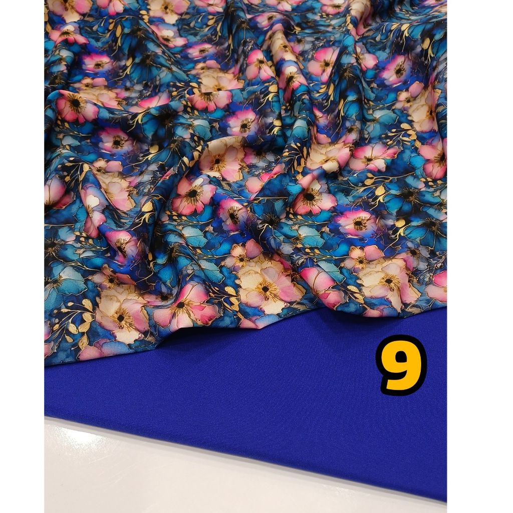 خرید آنلاین پارچه کرپ فلور درجه یک طرح های جدید 1