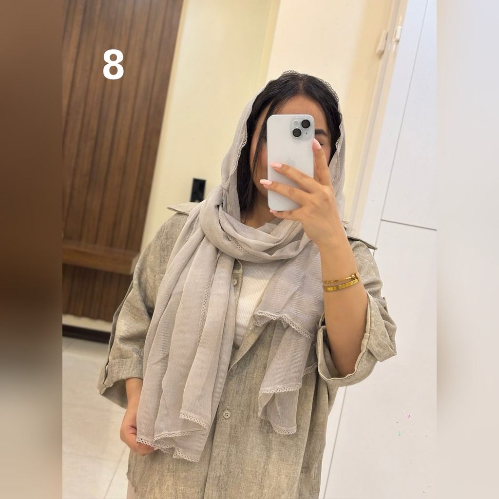 خرید آنلاین شال دانتل کبریتی حریر نخ