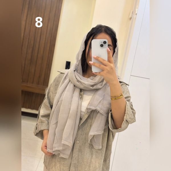 شال دانتل کبریتی حریر نخ