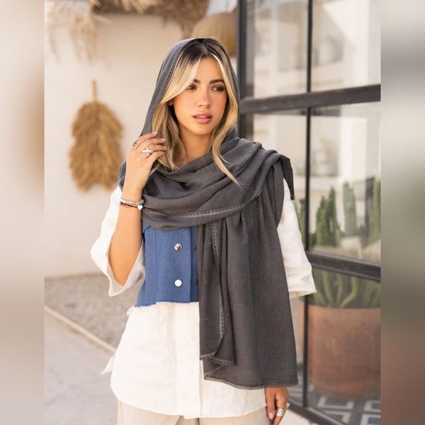 شال دانتل کبریتی حریر نخ